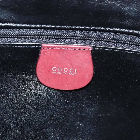 GUCCI Bamboo Hand Bag Suede 2way Red 001 1638 Auth 79161 - Picture 16 of 16